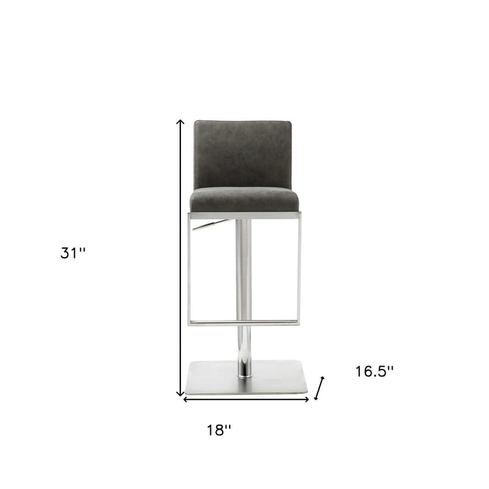 Stainless Steel Bar Chair - Gray / Silver