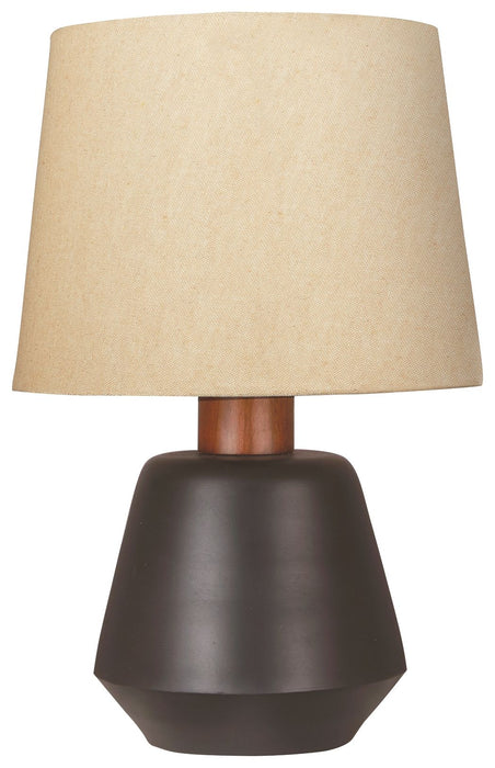 Ancel - Black / Brown - Metal Table Lamp