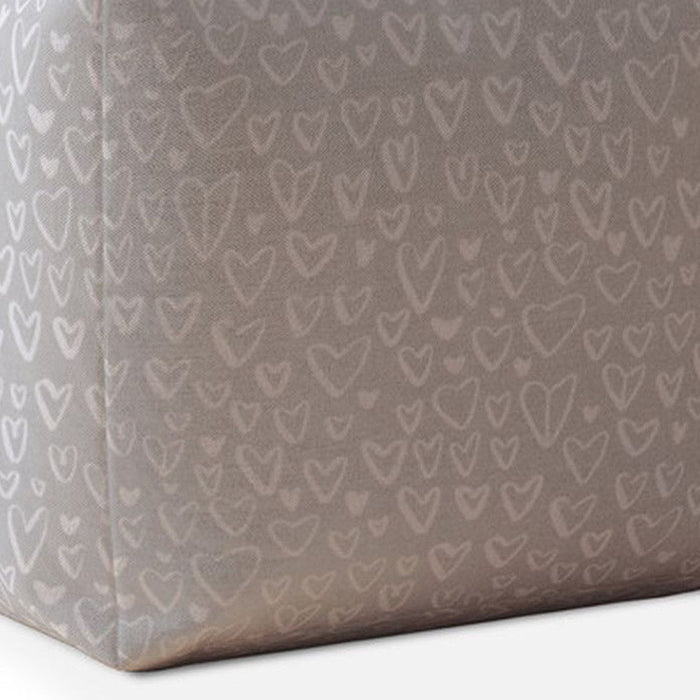 Cotton, Abstract Pouf Cover - Gray