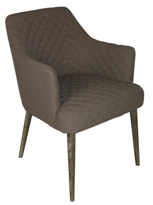 Polyester Blend And Natural Solid Color Side Chair - Gray