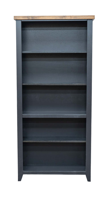 Essex - High 5 Shelf Bookcase - Black, Whiskey