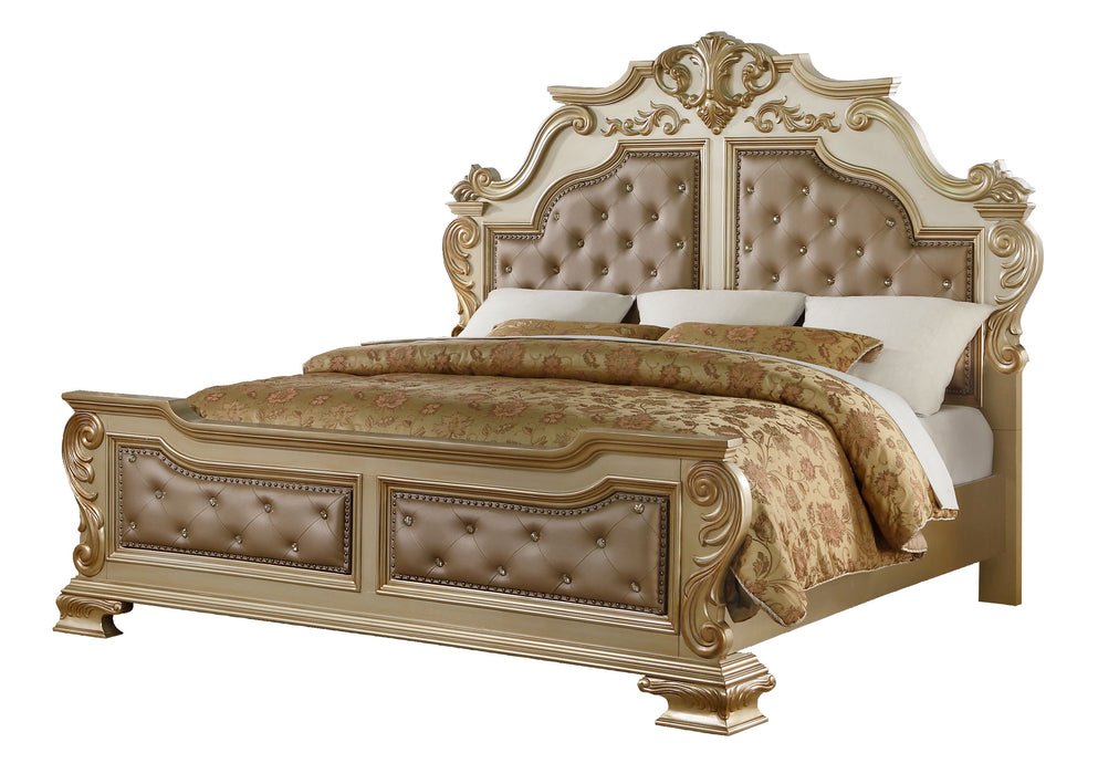 Miranda - Queen Bed Footboard - Gold