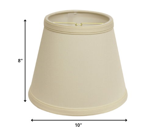 Empire Hardback Slanted No Slub Lampshade - Ivory