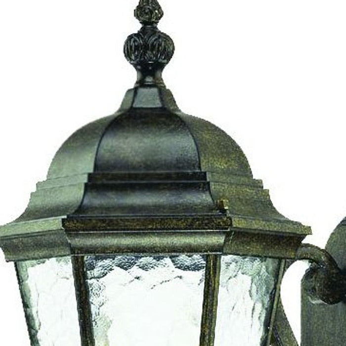 Two Light Antique Carousel Lantern Wall Light - Black