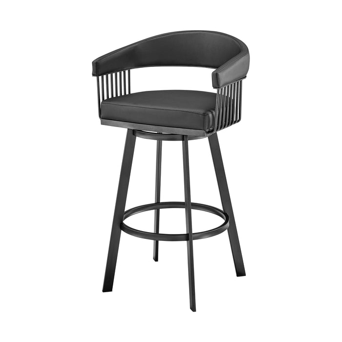 Swivel Low Back Bar Height Bar Chair - Black