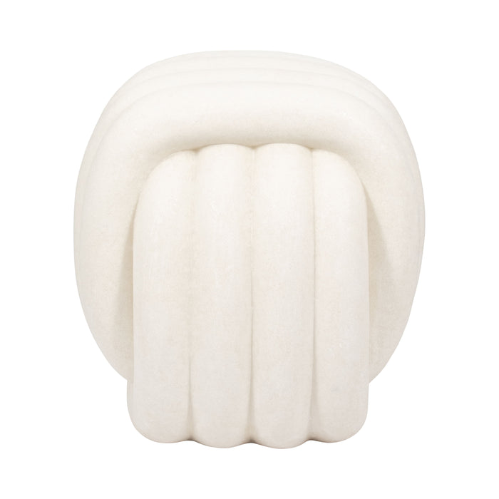 18" Huzzah Quartz Resin Stool - White