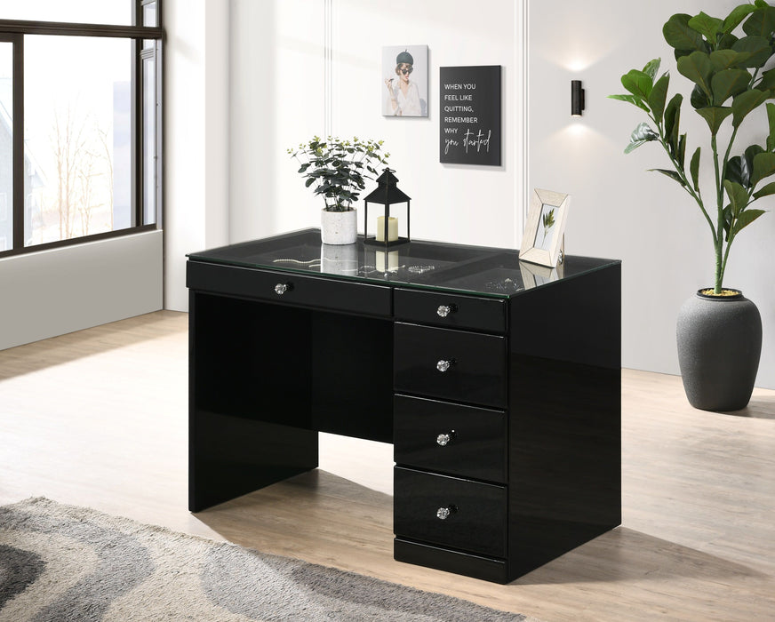 Morgan - Vanity Glass Top - Black