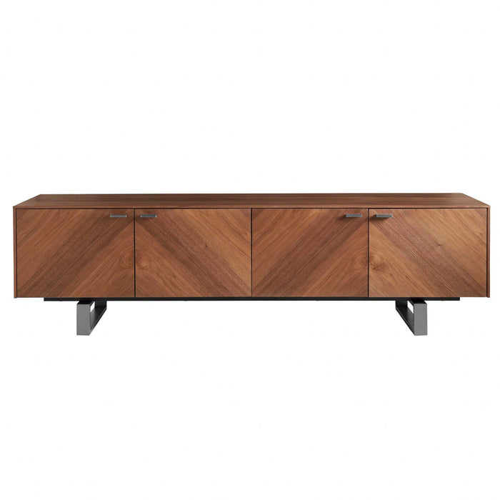 Contemporary Media TV Stand - Brown