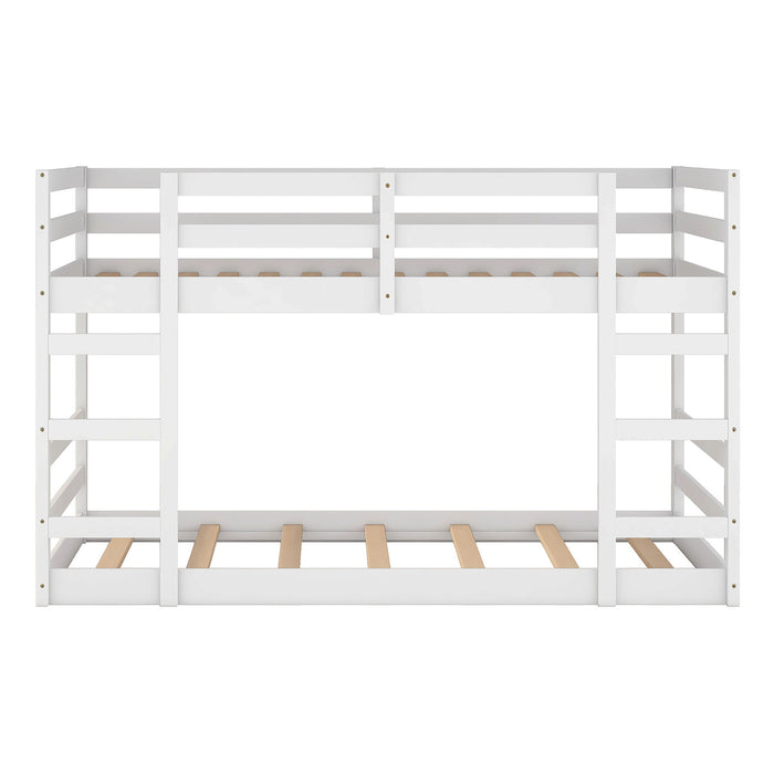 Twin Over Twin Bunk Bed With Ladder