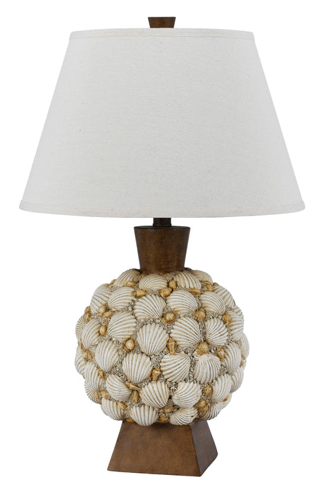 Seashell - 25" Height Resin Table Lamp - Shell