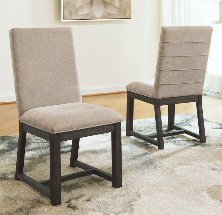 Bellvern - Dark Gray - Dining UPH Side Chair (Set of 2)