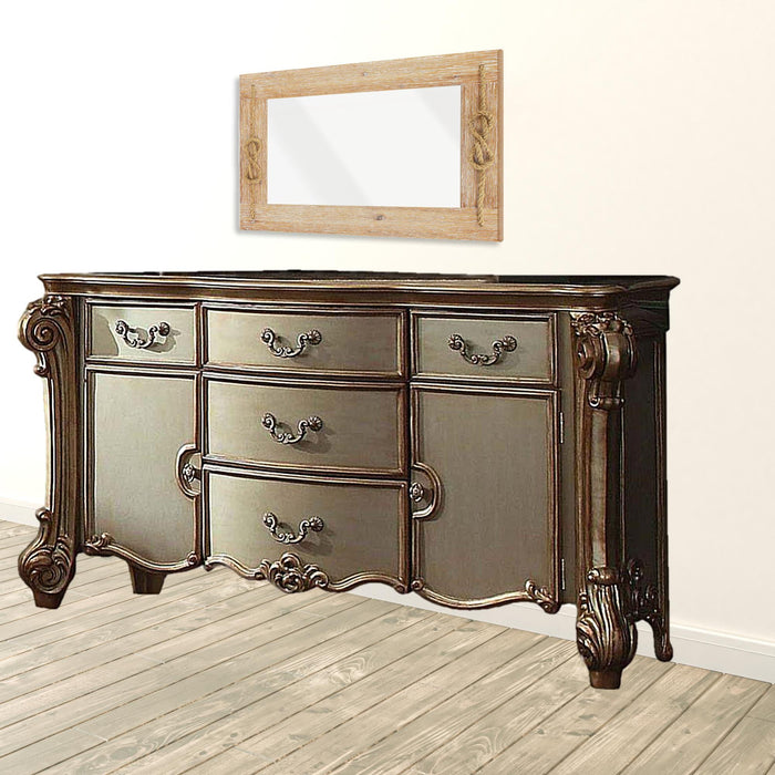 Solid Wood Dresser - Gold