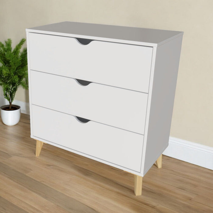 3 Drawer Dresser - White