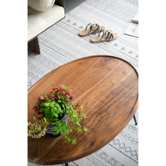 Oval Coffe Table - Brown