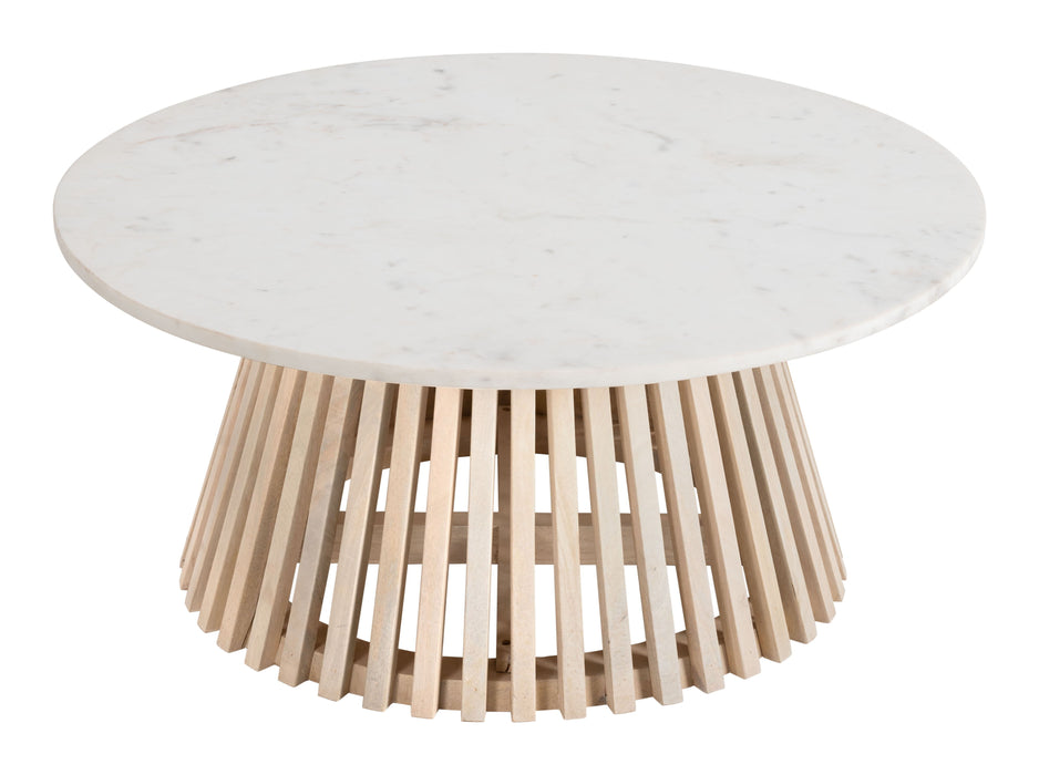 Mazara - Coffee Table - White / Natural