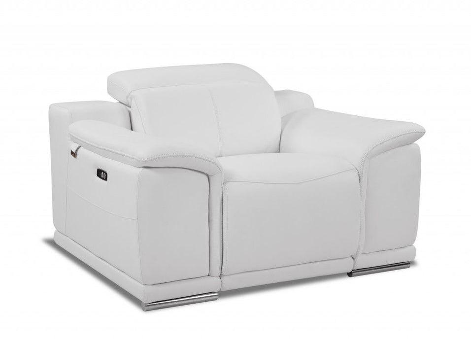 Mod Winter Italian Leather Recliner Chair - White