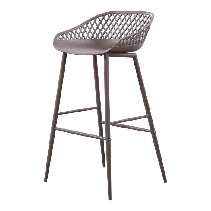 Piazza - Outdoor Barstool Barstool (Set of 2) - Gray