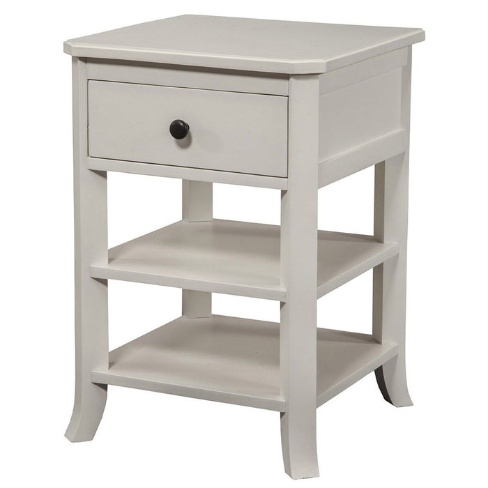 One Drawer Flair Nightstand - Mahogany White