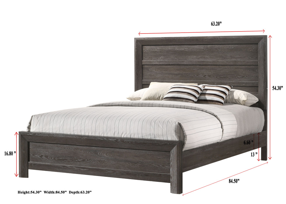 Adelaide - Queen Headboard, Footboard - Gray