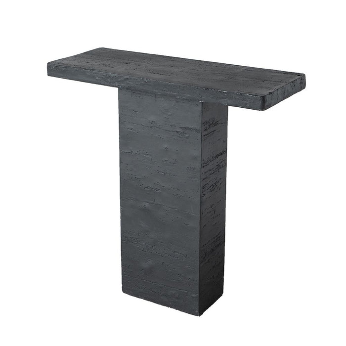 Rectangular Coffee Table With Pedestal Base - Black