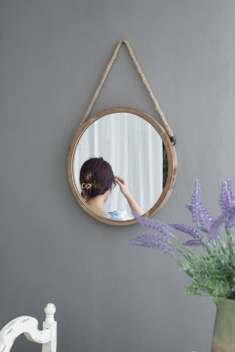 Rally Wood Mirror - Brown