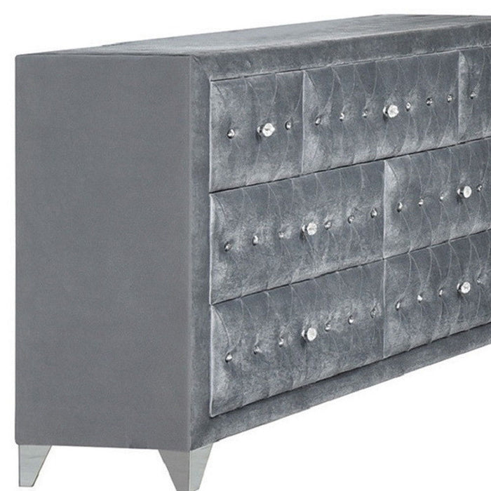 Seven Drawer Triple Dresser - Gray