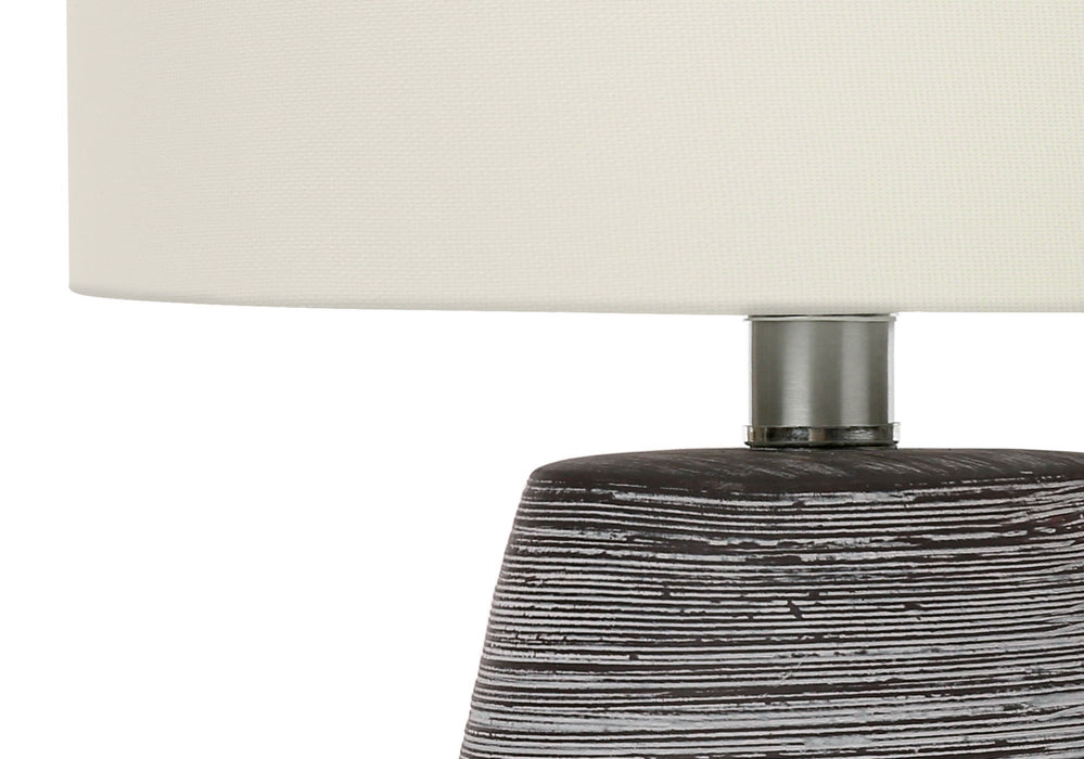 Lighting, Table Lamp, Ceramic, Contemporary - Gray / Cream