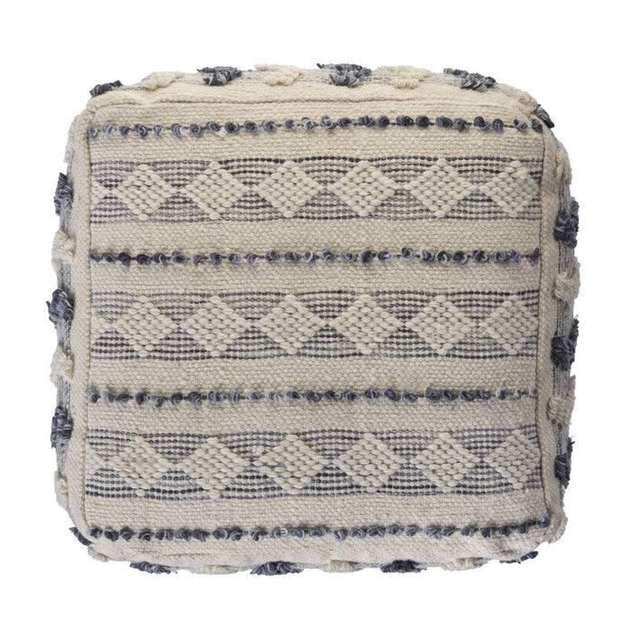 Wool Ottoman - Blue