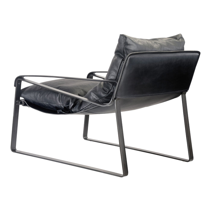 Connor - Club Chair - Black - Leather