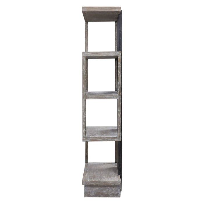 Nicasia - Modern Etagere - Pearl Silver