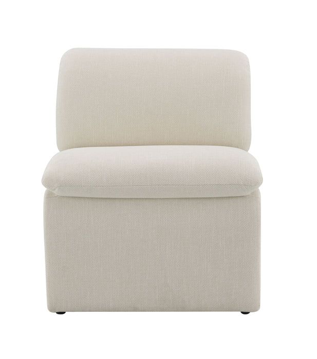 Jaeda - Innovative EleganceAccent Chair In Curved Shape - Beige