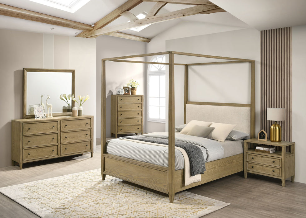 Sienna - Queen Headboard Footboard, Canopy Bars - Ash