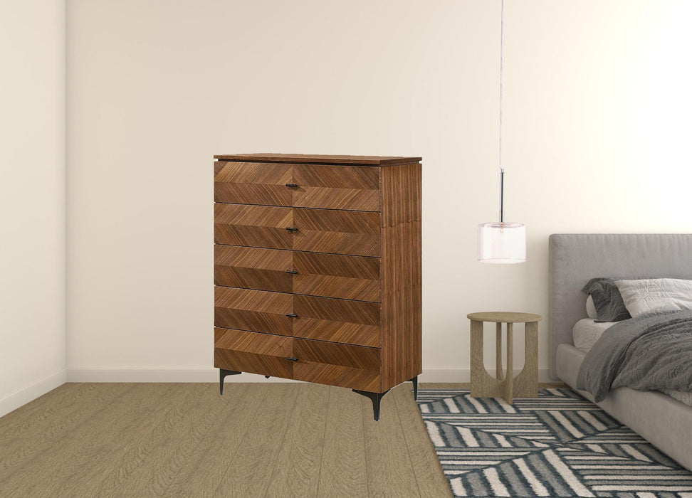 Five Drawer Chest - Walnut