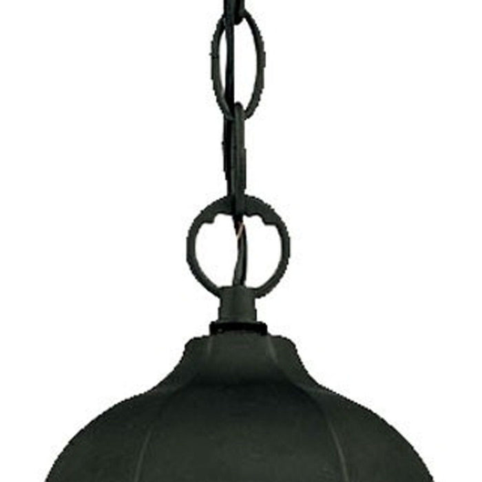 Glass Lantern Hanging Light - Matte Black