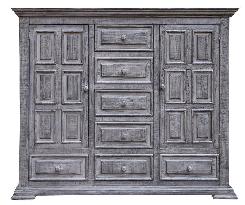 Solid Wood Seven Drawer Gentlemans Chest - Gray