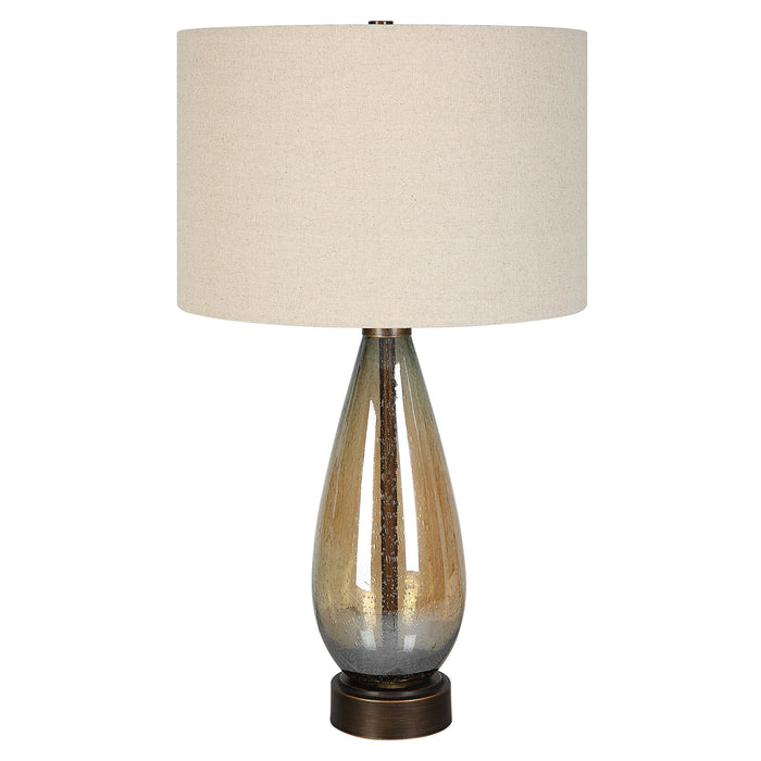 Baltic - Teardrop Glass Table Lamp - Dark Brown