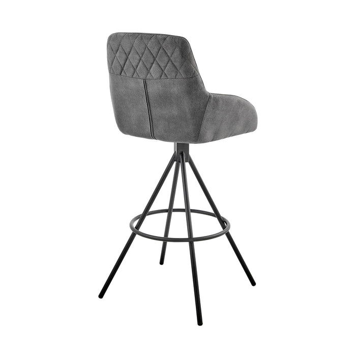 38" Counter Height Bar Chair - Charcoal / Black