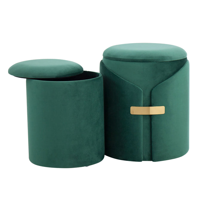 Dahlia - Contemporary / Glam Nesting Ottoman Set