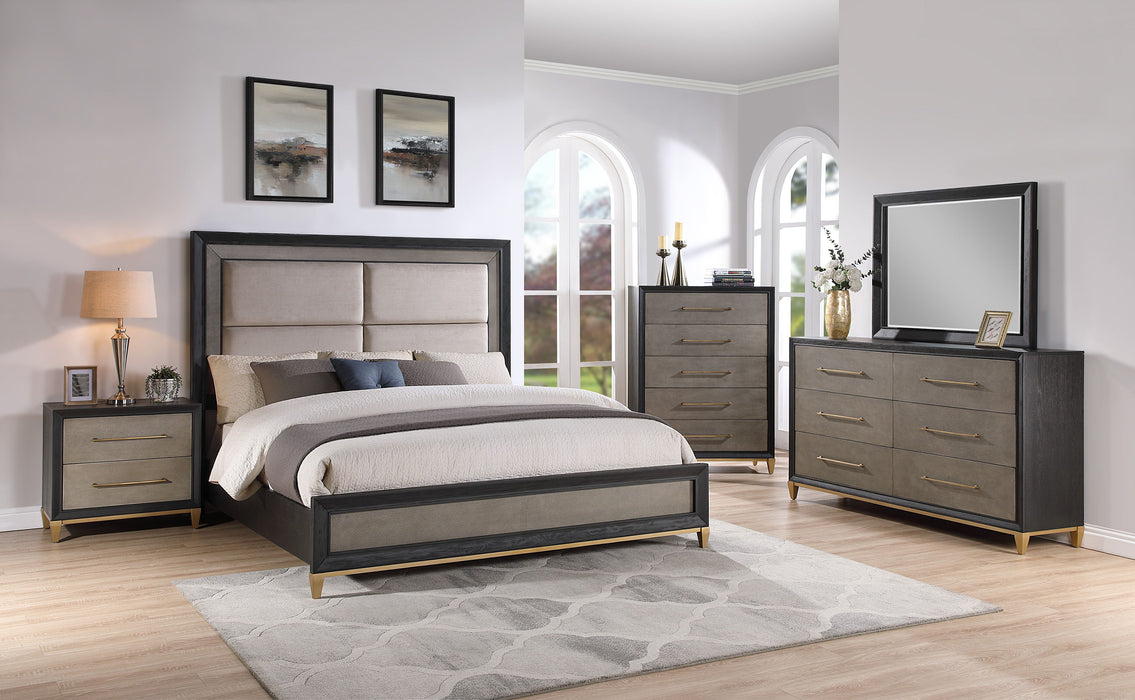 Payson - Queen Footboard - Black & Gray