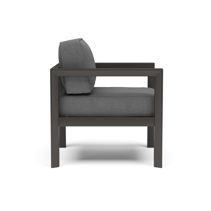 Grayton - Outdoor Aluminum Lounge Chair - Gray, Dark - 25.5"