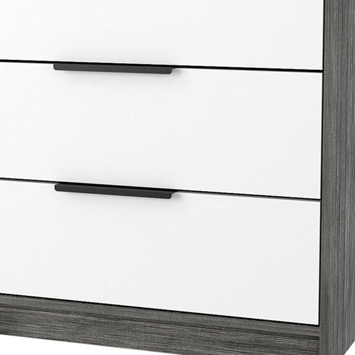 Three Drawer Dresser - White / Gray