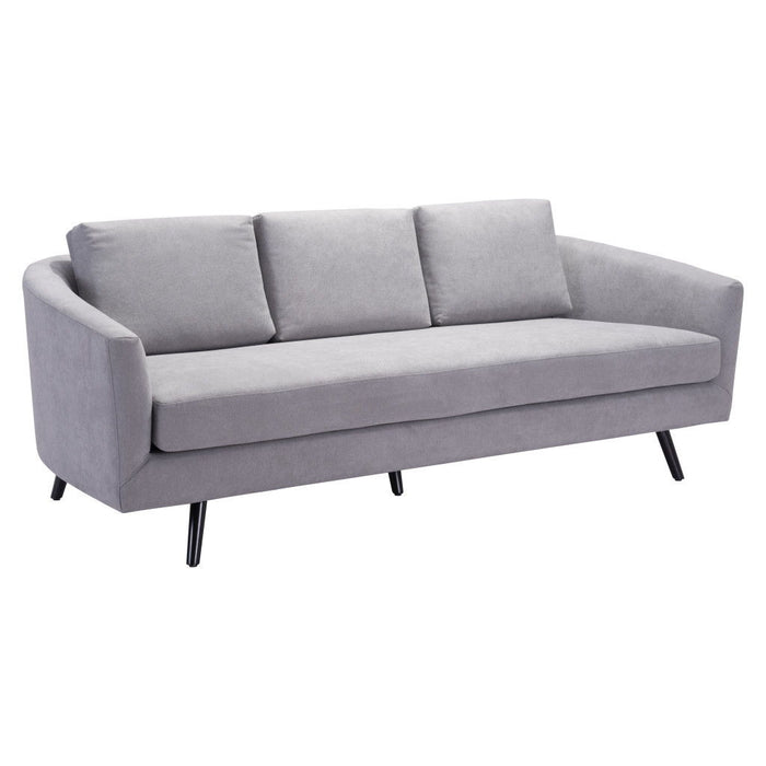 Polyester Sofa With Black Legs - Gray