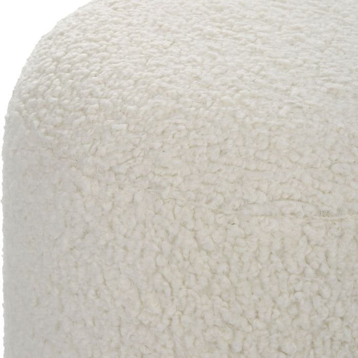 Arles - Shearling Ottoman - White