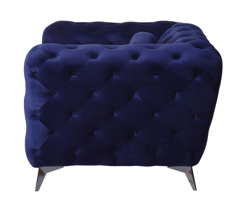 Atronia - Velvet Chair - Blue