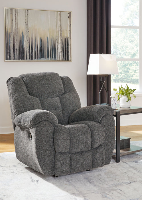 Foreside - Charcoal - Rocker Recliner - Fabric