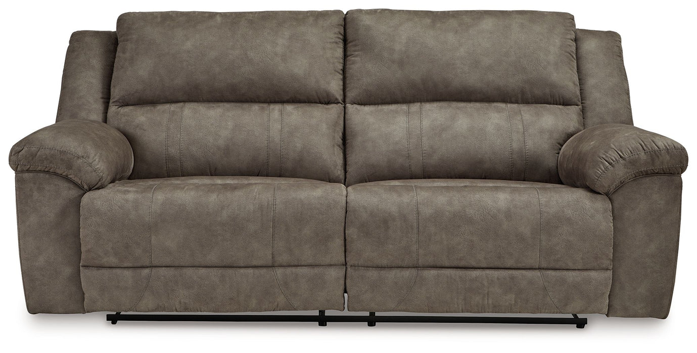 Laresview - Fossil - 2 Seat Reclining Sofa - Faux Leather