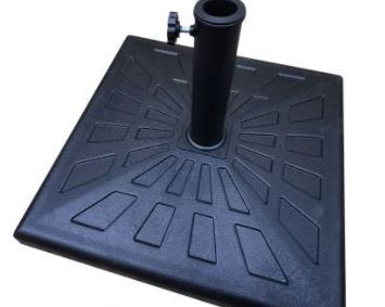 42 Pound Square Resin Umbrella Base - Black