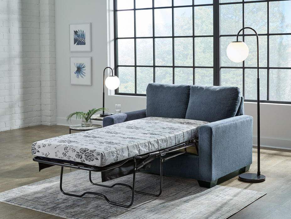 Rannis - Navy - Twin Sofa Sleeper - Fabric