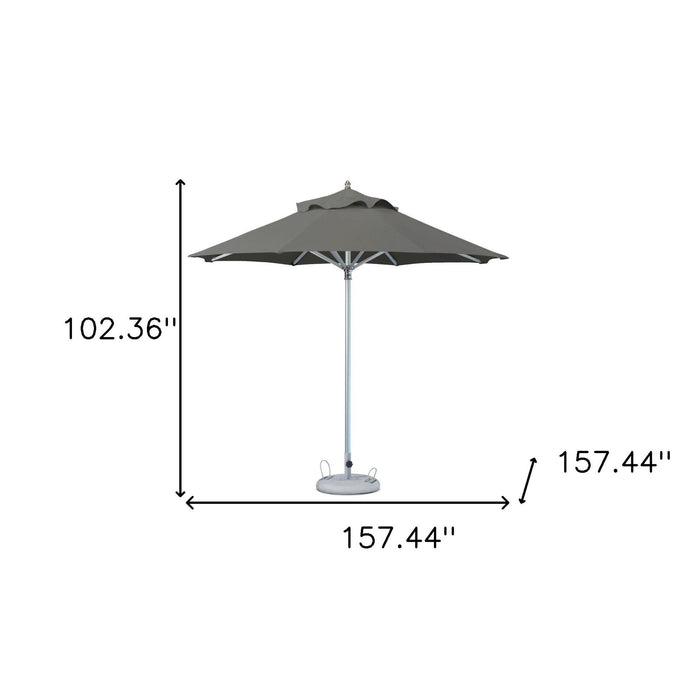 Polyester Round Market Patio Umbrella - Charcoal