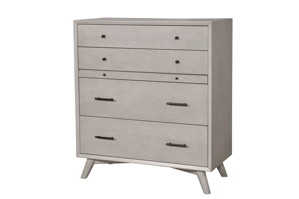 Solid Wood Four Drawer Chest - Gray